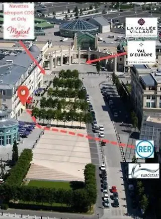 Cosy Disneyland Paris En Face De La Gare Rer Val D'europe דירה *